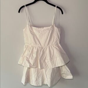 Chic White Layered Mini Dress